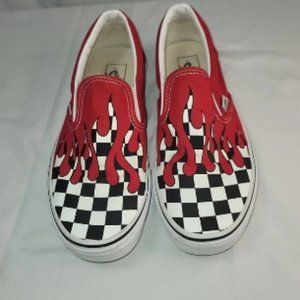 Vans Checkered Flames Men's size 8